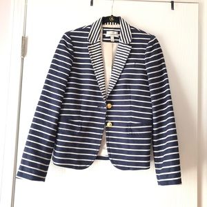 J. Crew Nautical Striped Schoolboy Blazer